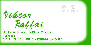 viktor raffai business card